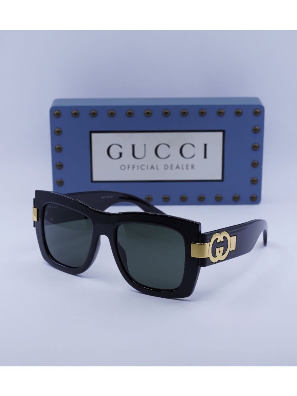 Gucci GG1688 001 Square Women Sunglasses - Black / Grey